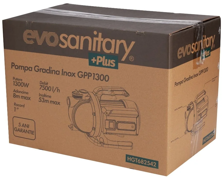 Pompa Gradina Inox 900 W Gpp Evosanitary Plus 682541 - 5 Ani Garantie