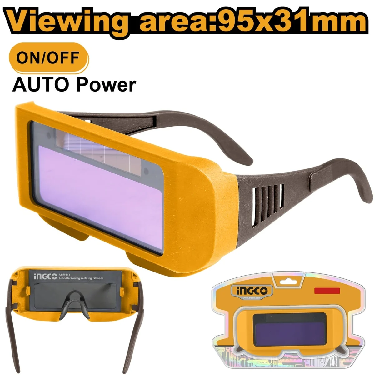 Ochelari Protecție Sudură Auto Întunecare Ingco AHM111