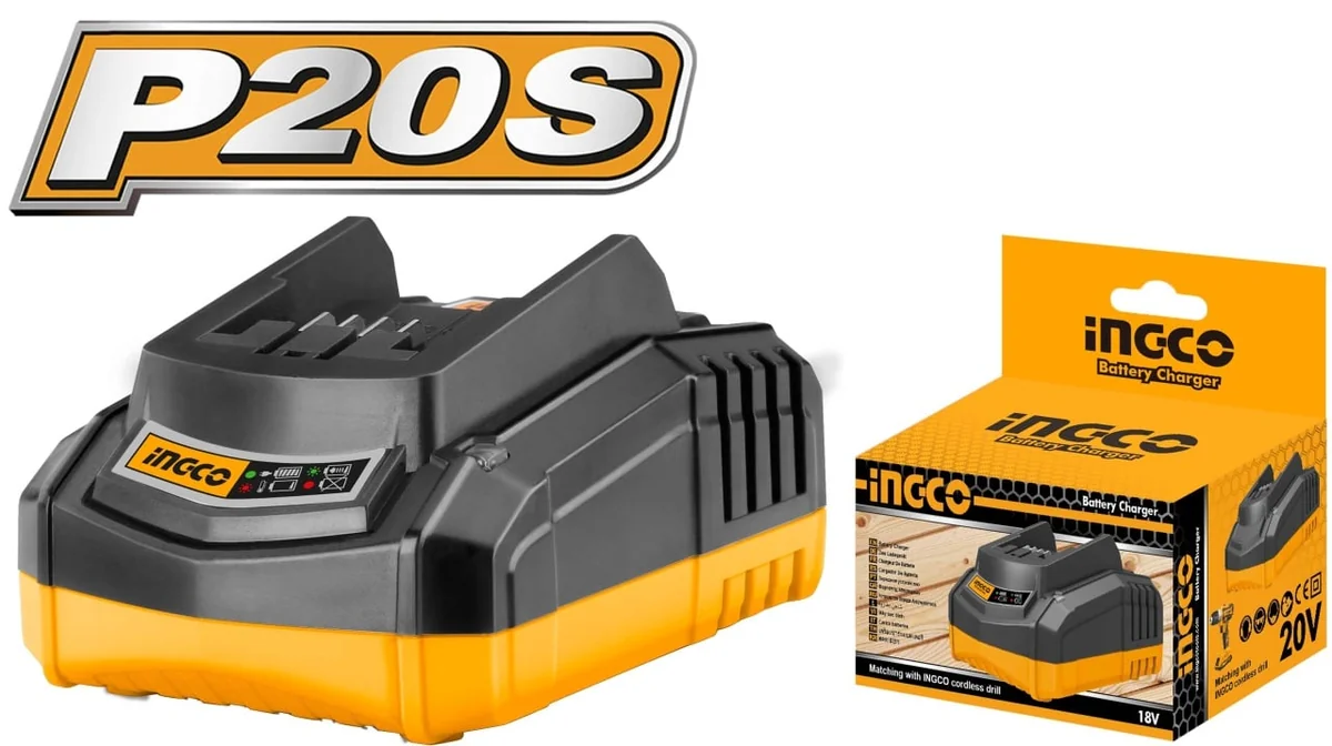 Incarcator Rapid 20V Acumulator P20S Ingco FCLI2001E