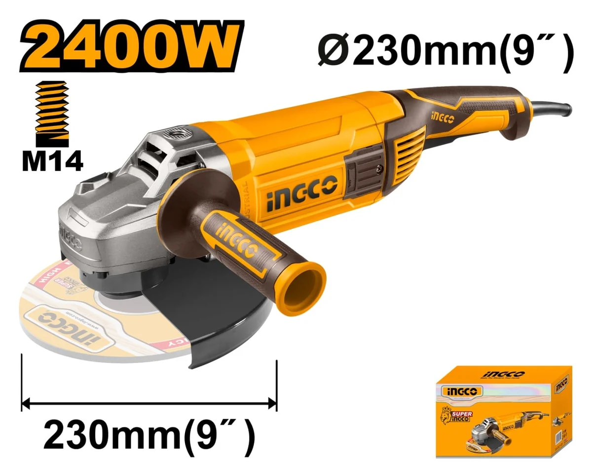 Polizor Unghiular Flex 2400W 230mm 6300rpm, Ingco AG24008E