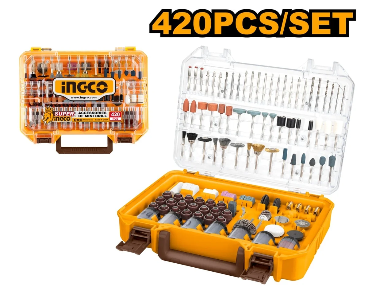 Set Trusa Accesorii Biax 420 Buc Pentru Gravat Ingco AKMG4208