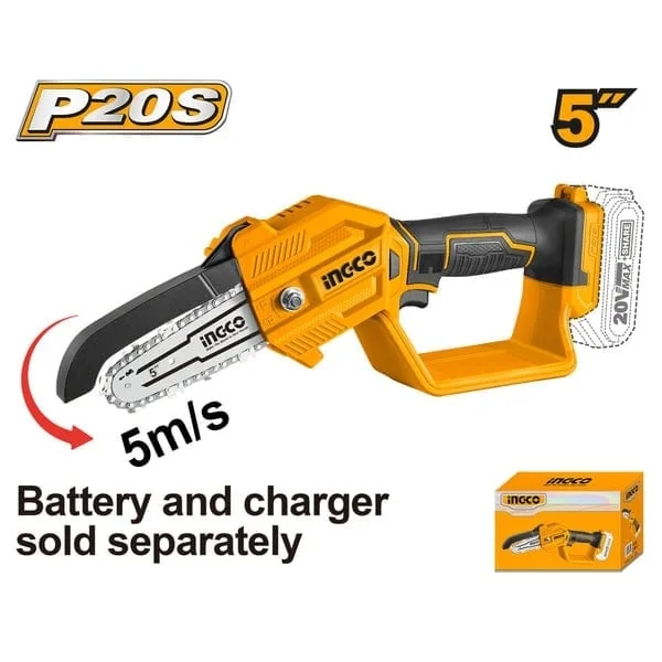 Mini Fierăstrău Drujba De Mână 20V 13cm - Fără Acumulator Ingco CGSLI2058
