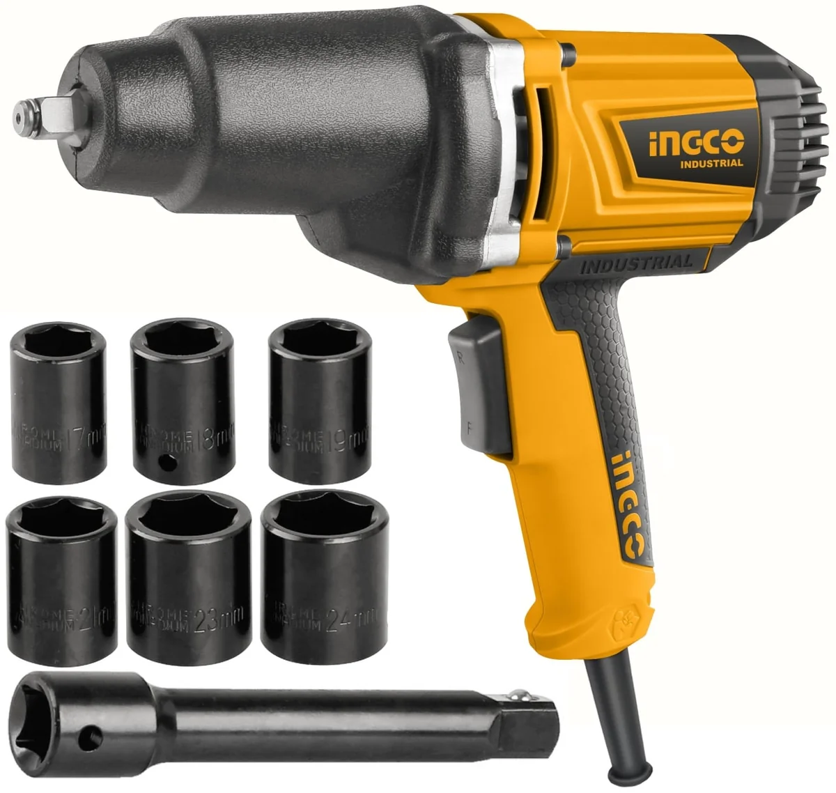 Pistol Cu Impact Electric 1050W 1/2 520Nm + Tubulare Ingco IW10508
