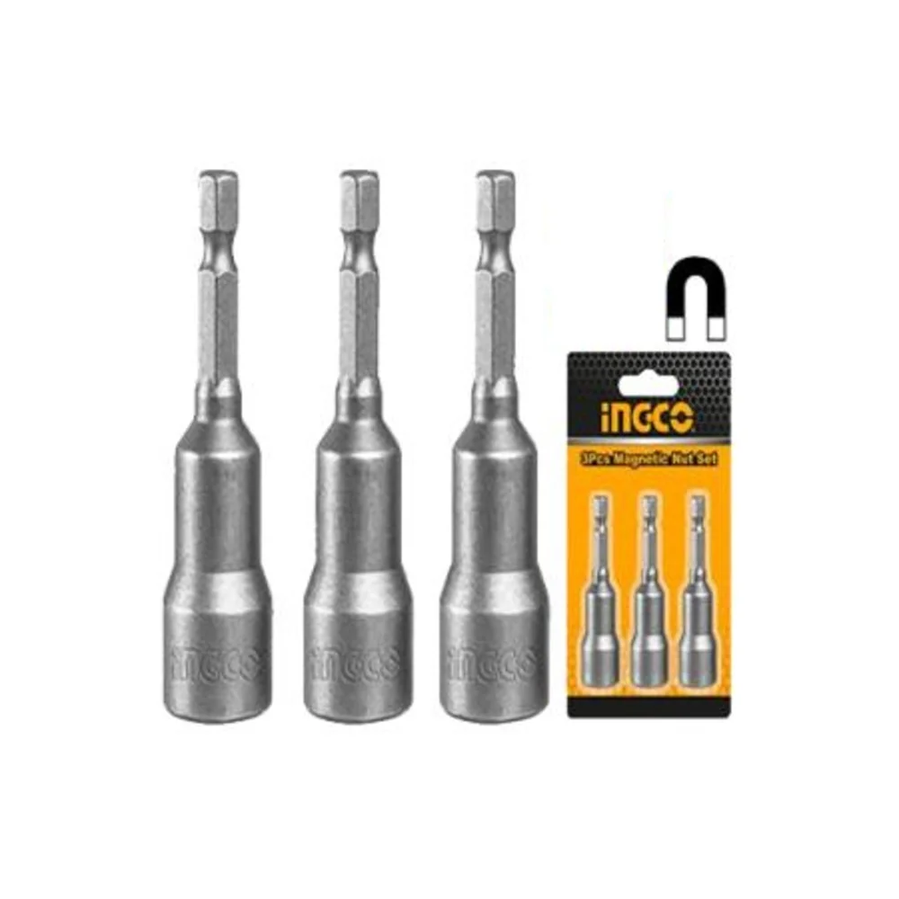 Cheie Bit Magnetica Tubulara 1/4, 7mm, Set 3 Bucati Ingco AMN0731
