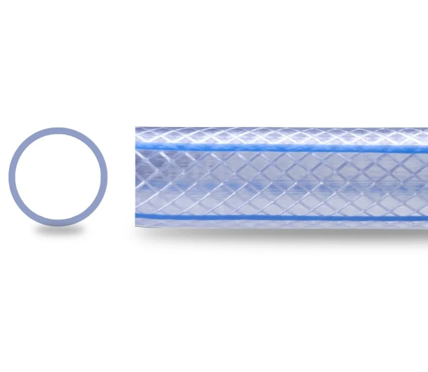 Furtun Apa PVC 1 Inch, 50m, Transparent Cu Insertie Pentru Gradina (25mm)