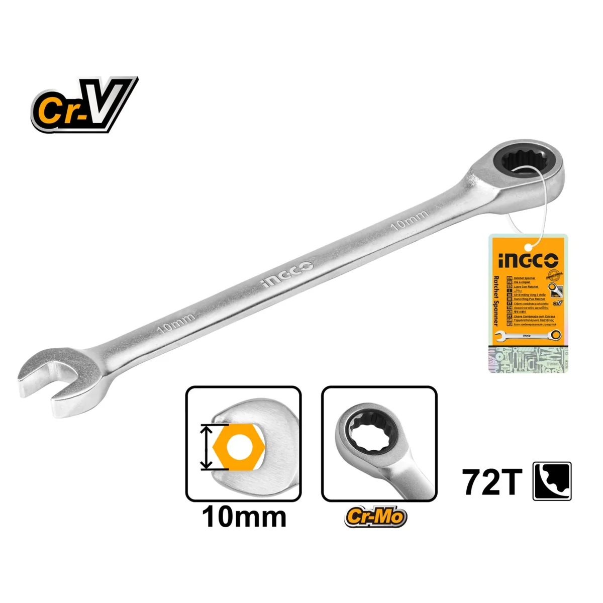 Cheie Combinata Cu Clichet 15mm INGCO HCSPAR151