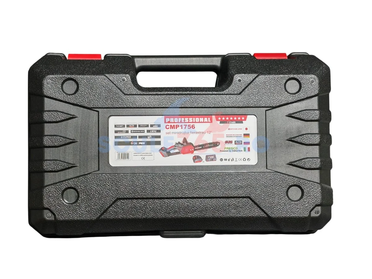 Mini Drujba Electrica 8Ah, 48V, 300mm, 2 Acumulatori, Brushless, Ungere Automata, 1800W, CAMPION CMP1756