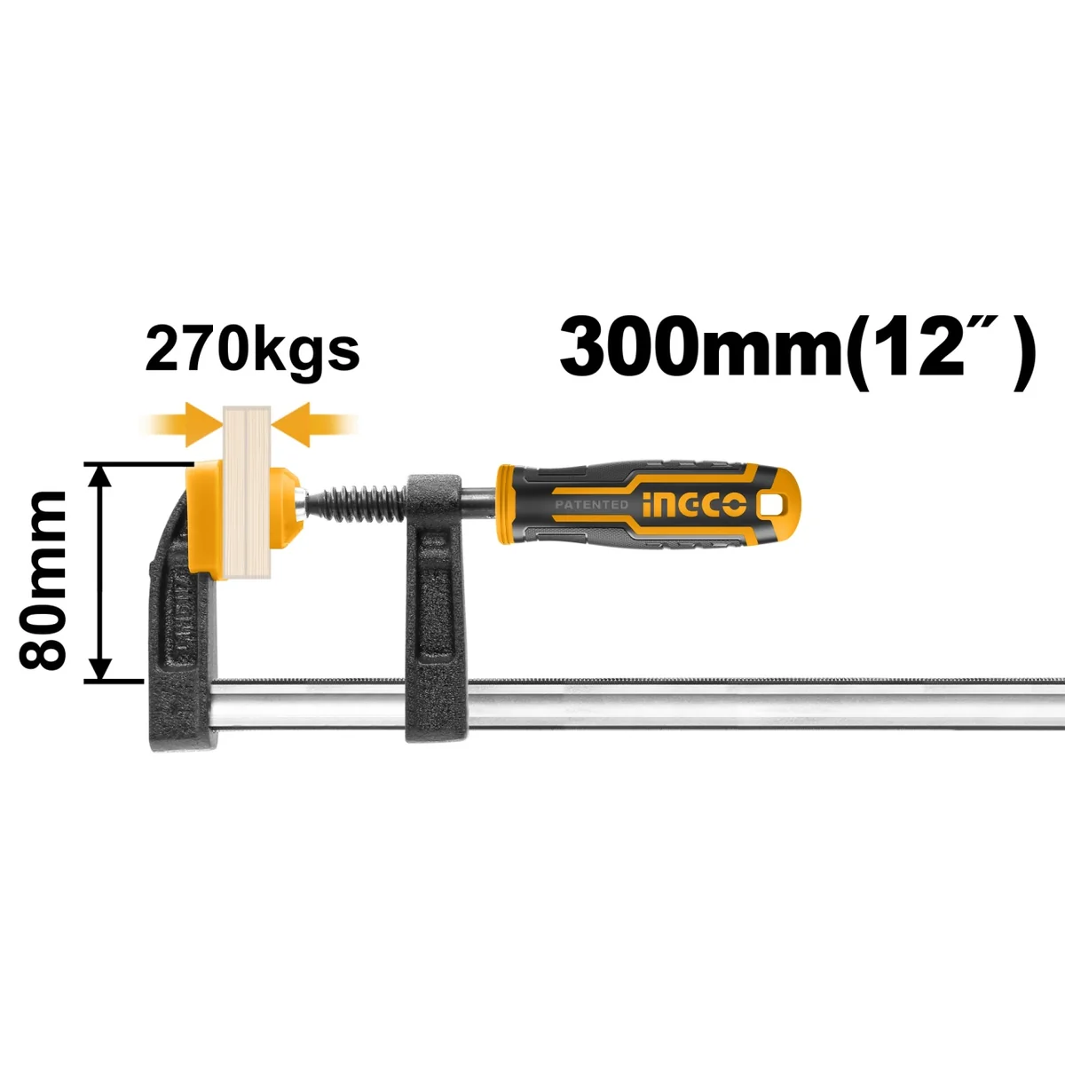 Presa Fixare Tip F 120x800mm INGCO HFC021203