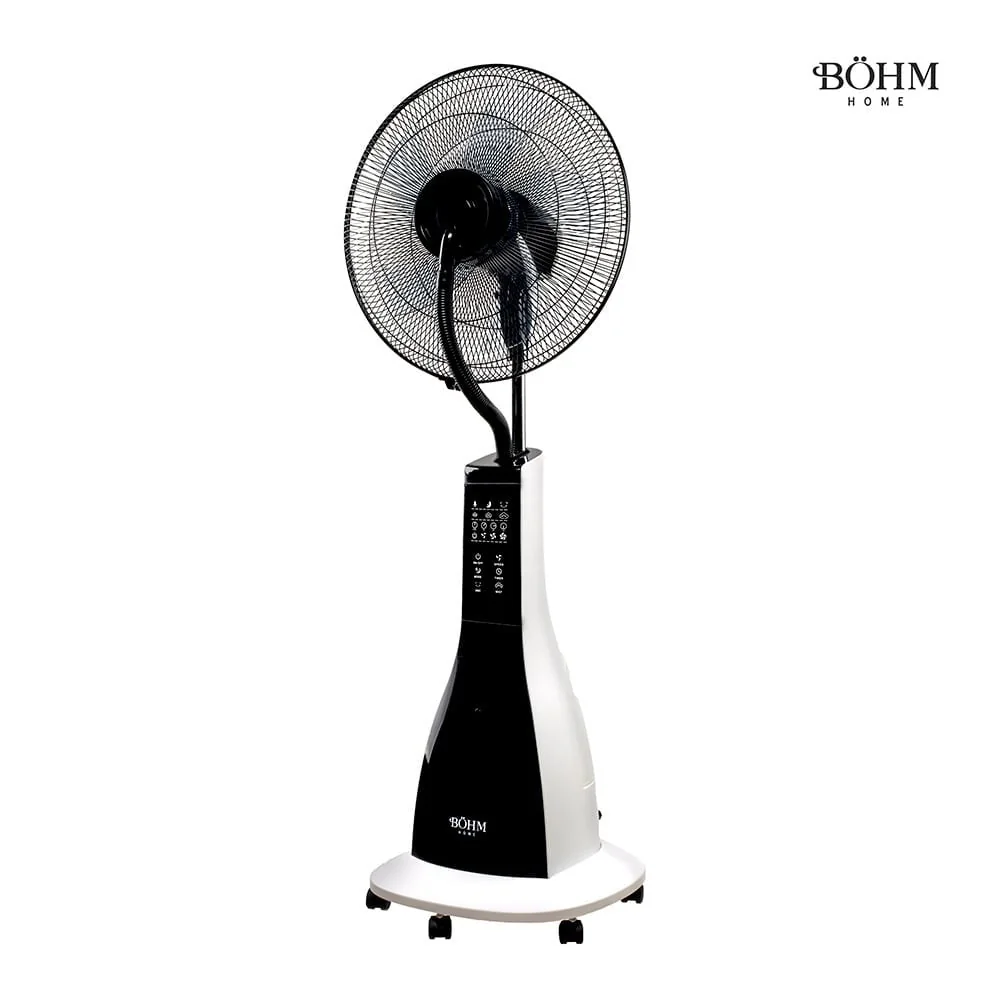 Ventilator Racire Aer Cu Pulverizare Apa Si Umidificare 16'', Oscilatie 80 Grade, 3 Viteze, 90W, 5 Pale, BÖHM BSP40-RA