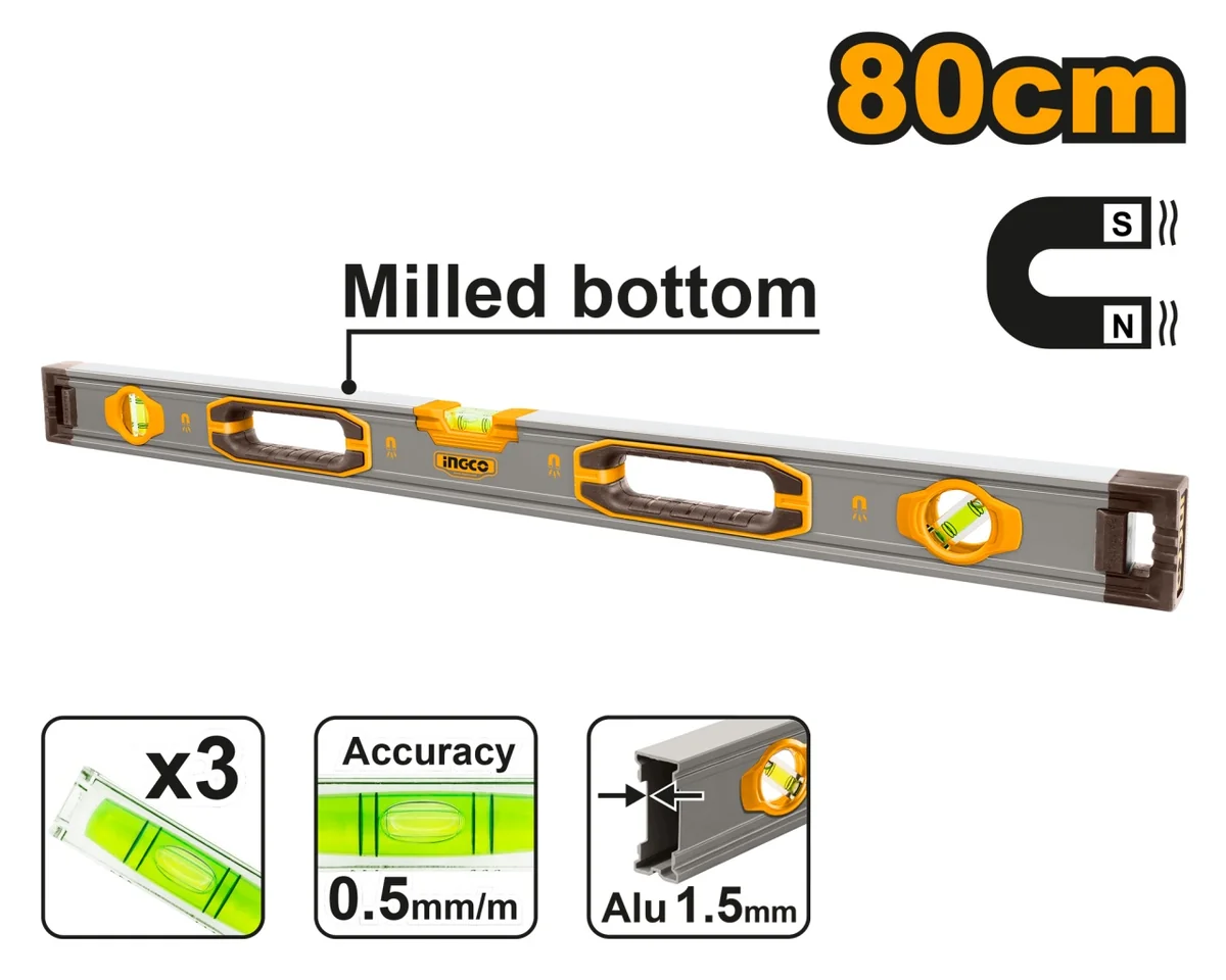 Boloboc 80 Cm Magnetic Industrial INGCO HSL38080M