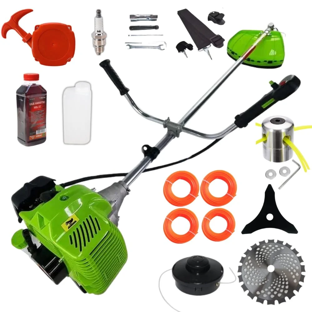 Pachet 8.5Cp Motocoasa Benzina 2t Timpi 14 Accesorii 12000Rpm 58Cc Model 2025 Easy-Start Fresco Power By ItalianTech CMP1545