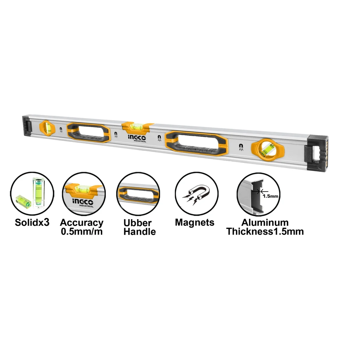 Boloboc 60cm Magnetic Industrial INGCO HSL38060M