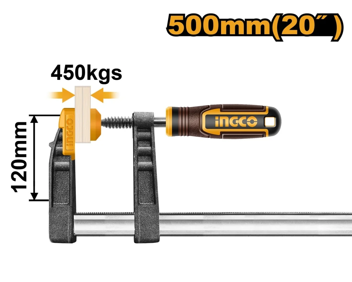 Presa Fixare Tip F 120x500 Mm INGCO HFC021202