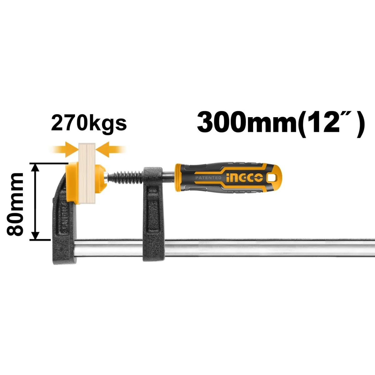 Presa Fixare Tip F 120x500 Mm INGCO HFC021202