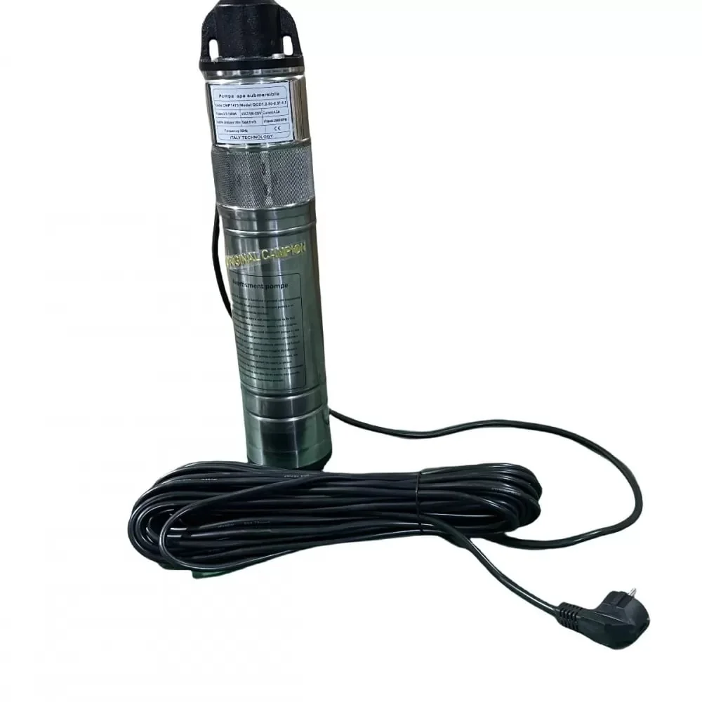 Pompa Apa Submersibila Cablu 20m, 1500w, Melc Inox, 4qgd, 140m Inaltime, 5000l/h, Ip68 – Cod CMP1475