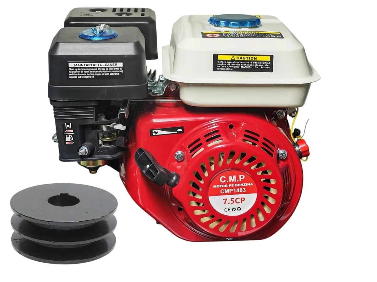 Fulie Cadou Motor Benzina 7.5cp, 4 Timpi, 196cmc, 3600rpm Ax 3/4, 15kg, Pentru Generator, Motocultor, Motopompa Etc Campion CMP1483