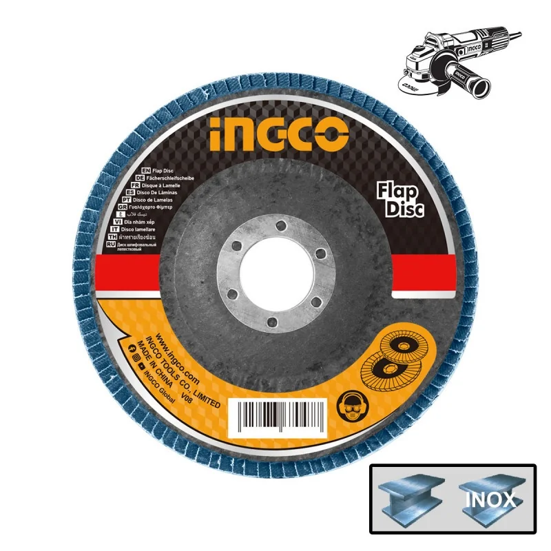 Disc Lamelar Slefuit 125mm Albastru P80 INGCO FDZ1253