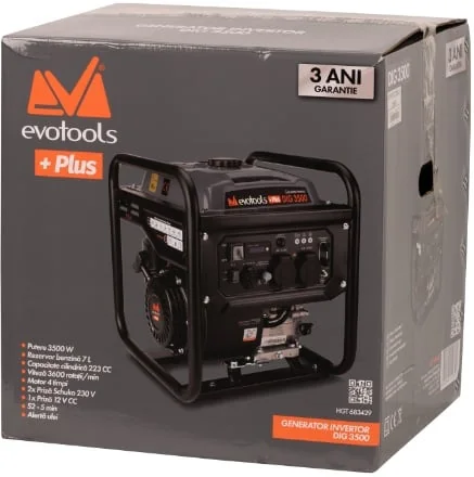 Generator De Curent Invertor 3500W Silentios 4 Timpi 3 Ani Garantie Evotools Plus 683429