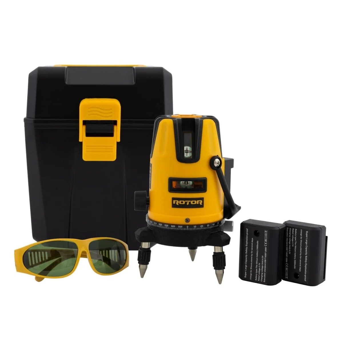 Nivela Laser 3D, 40m, 5 Sec., Clasa 2, Cu 2 Acumulatori Și Cutie Transport, ROTOR RLE-3D 14623