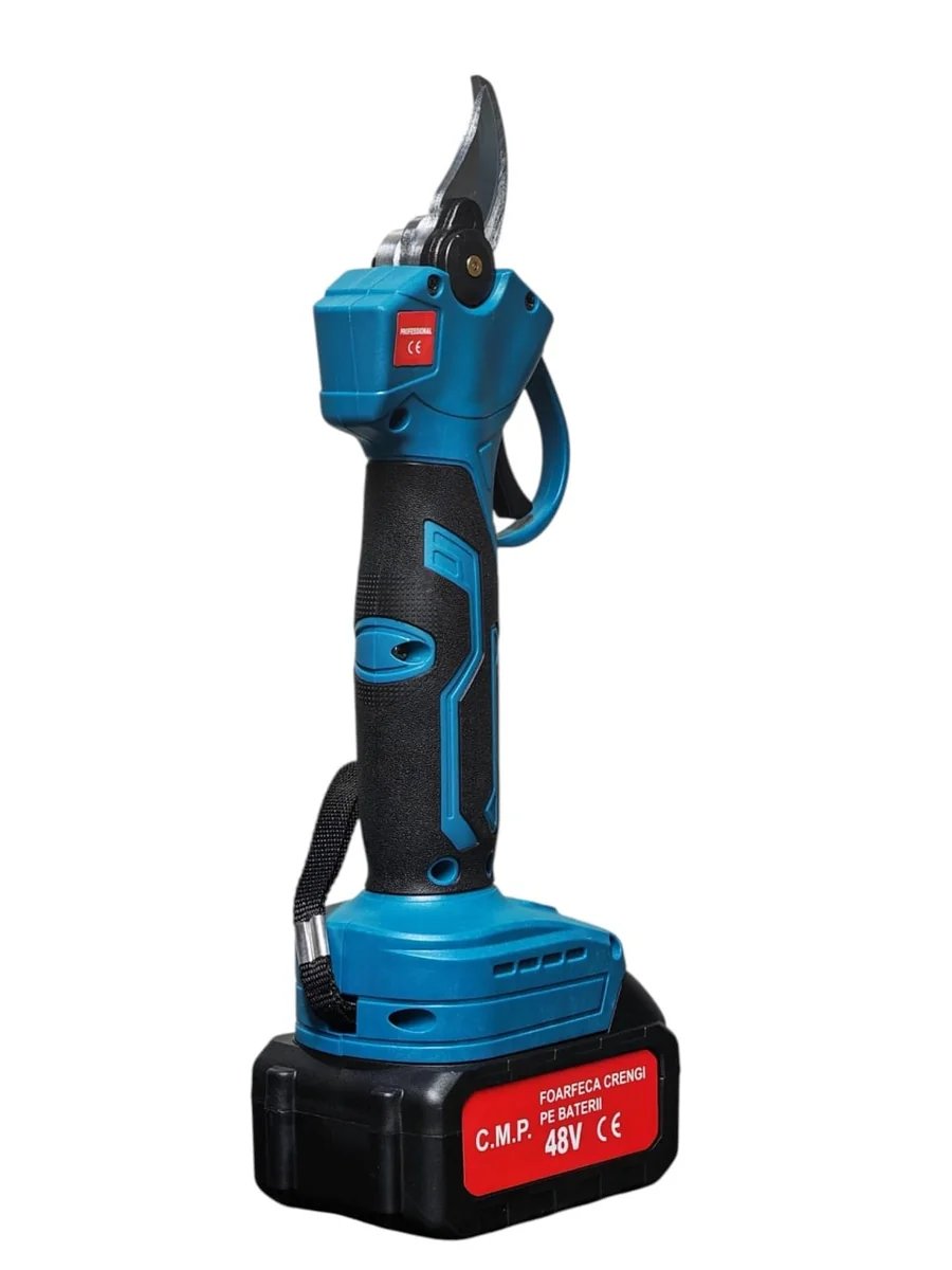 Foarfecă Electrică Cu 2 Acumulatori 48V X 8Ah Pentru Grădină, Diametru Tăiere 27Mm, Valiză, Profesional E-XPERT Original Protools CMP1612