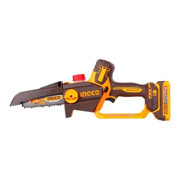 Mini Drujba Electrica Fierastrau De Mana Pe Acumulator 20V, 15 Cm, Motor Brushless, 11 M/S, INGCO CGSLI2066