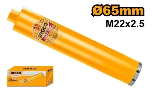 Carota Diamantată Segmentată 65x450mm M22 Ingco DCB580658