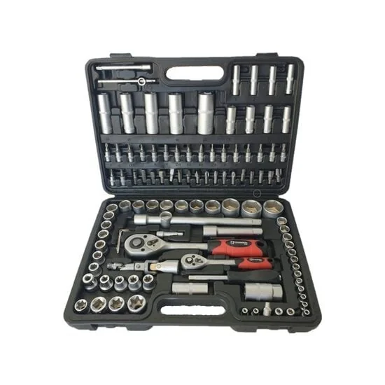 Set Trusa Chei 108 Piese Tubulare 1/4" Si 1/2", Biti, Prelungitoare, Crom-Vanadiu, Campion CMP1647