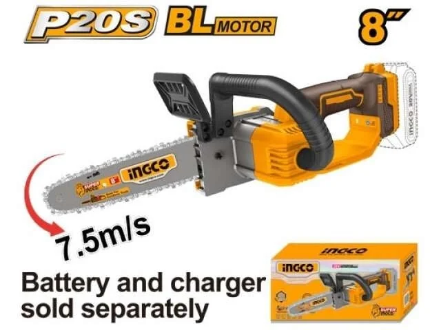 Mini Drujba Electrică Ierastrau De Mână Cu Lanț 20V, 20Cm, Motor Brushless, Fără Acumulator, INGCO CGSLI2085