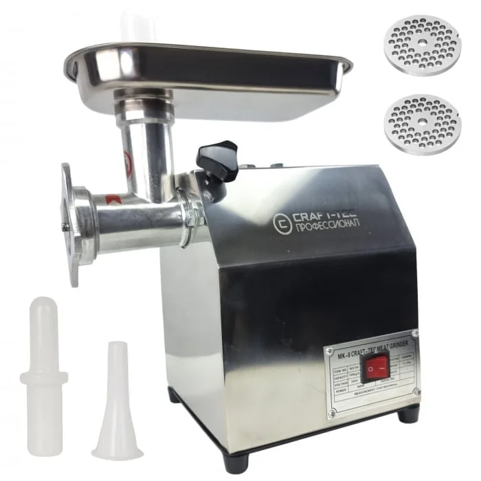 Masina De Tocat Carne Electrica 2500W, 100Kg/H, Profesionala, Inox Craft-Tec MX709