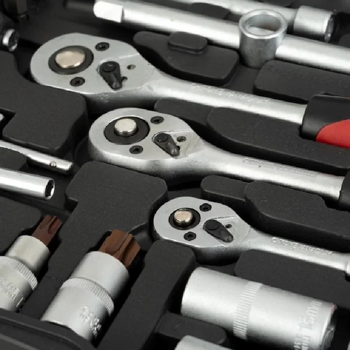 Trusa Chei Tubulare 216 Piese, Crom Vanadiu, 1/2", 1/4", 3/8", Profesionala, Craft-Tec MX946