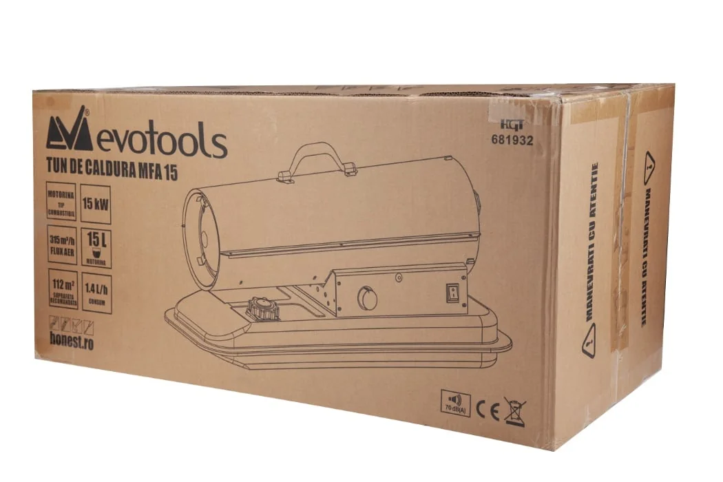 Tun De Caldura Pe Motorina Mfa 15 Kw, 112M², 15L, Disel Evotools 681932