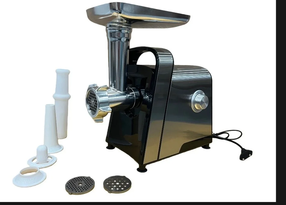 Mașină De Tocat Carne Electrică Inox 4000W CMP1784, 3in1, 1.6 Kg/Min, Funcție Reverse, 3 Site Inox (3/5/7 Mm), Accesorii Cârnați Și Chiftele, 230V, 3.8 Kg, 39.5X29X18.6 Cm, Model Professional