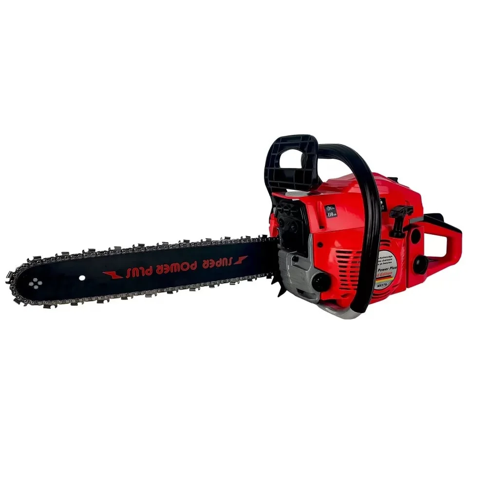 Pachet 8.8CP 58cmc Drujba Benzina + 3 Lanturi + 2 Lame + 2x Ulei Ungere Lant 1L + 2x Ulei Amestec 0.5L + 2x Bujii + Accesorii + Manusi Protectie Craft-Tec Germany, Super Power Plus Red Edition