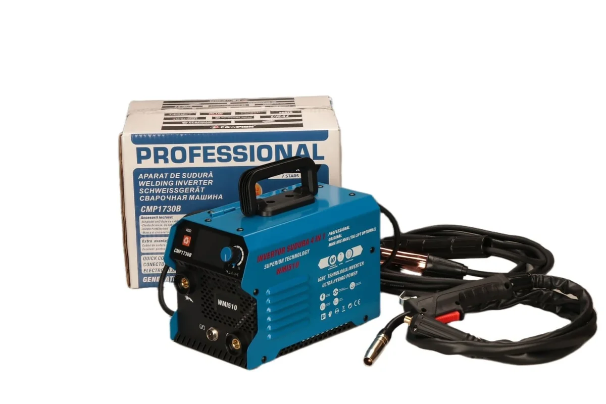 Aparat De Sudura Tip Invertor Cu Sarma 510A, MMA/MIG/MAG (TIG Optional) *CABLU Sudura 3M*, Afisaj Digital, Ventilat, URAL MASH IGBT Tehnology Ultra Hybrid Power, CMP1730B