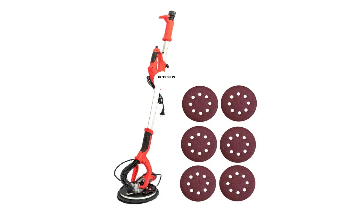 Masina De Slefuit Pereti Telescopica 1250W, 225mm, Lumina Led, 2m, Sac Colector, Smirghel Rezerva, (Girafa) Campion Profesional CMP0927
