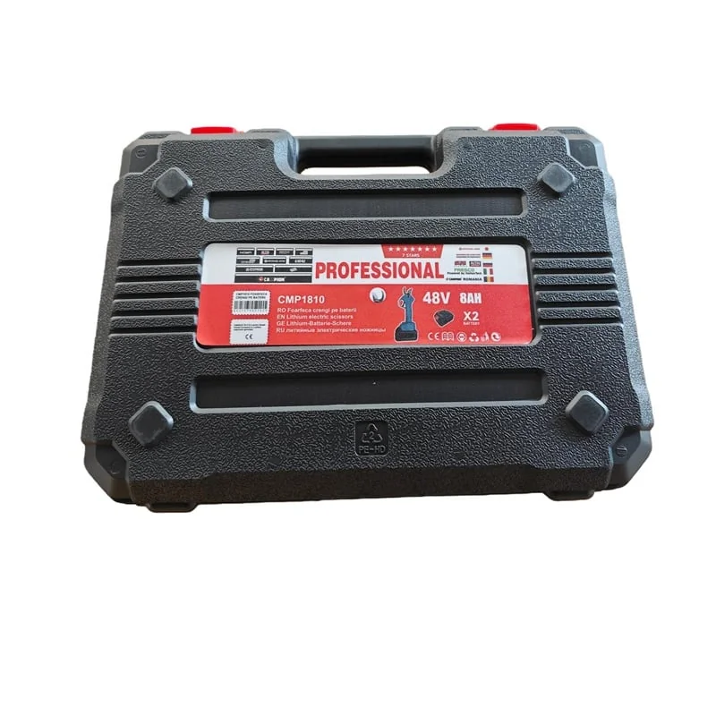Foarfeca Gradina Electrica Cu 2 Acumulatori 48V Pentru Gradina, Diametru Taiere 27 Mm, Valiza, Campion Professional CMP1810