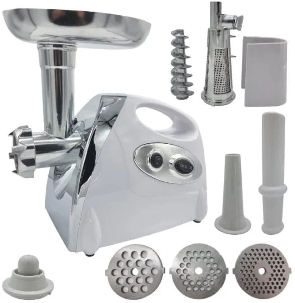 Masina De Tocat Carne Electrica 3000W, Multifunctionala 4 In 1, Cu Inversor, 3 Site Inox (5/7/9Mm), Accesoriu Rosii, Palnie Carnati, Platou Inox, Professional Campion Cmp0802