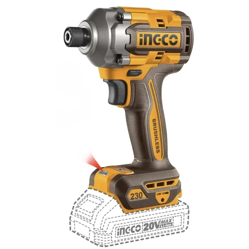 Filetanta Cu Impact 20V 1/4" CIRLI2023, Motor Brushless, 230Nm, 3 Trepte Viteza, 2 X Acumulator 2.0Ah, Incarcare 220-240V