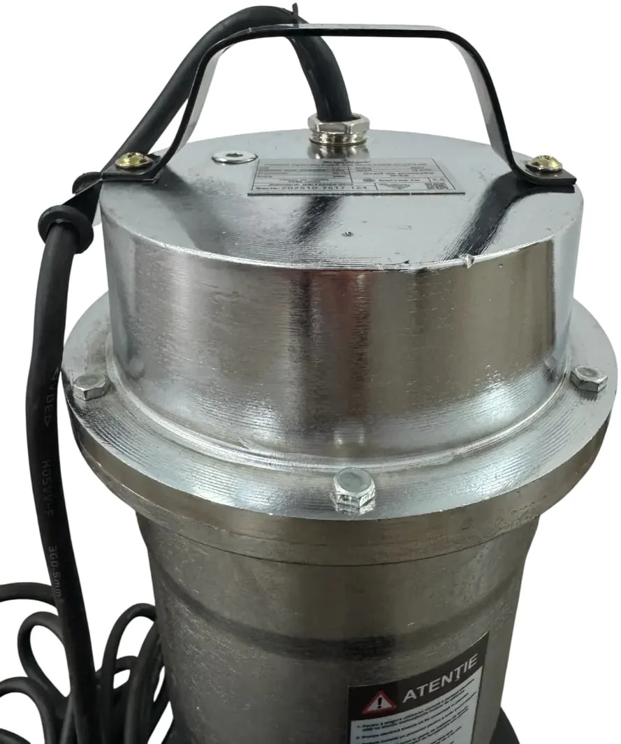 Pompa Apa Murdara Submersibila Inox Fara Plutitor GW GW7517, Putere 1100W (1.1KW), Cablu Alimentare 6.7m, Inaltime 41Cm, Latime 20Cm, Circumferinta 40.5Cm, Carcasa Otel Inoxidabil, Pentru Evacuare Apa Cu Impuritati
