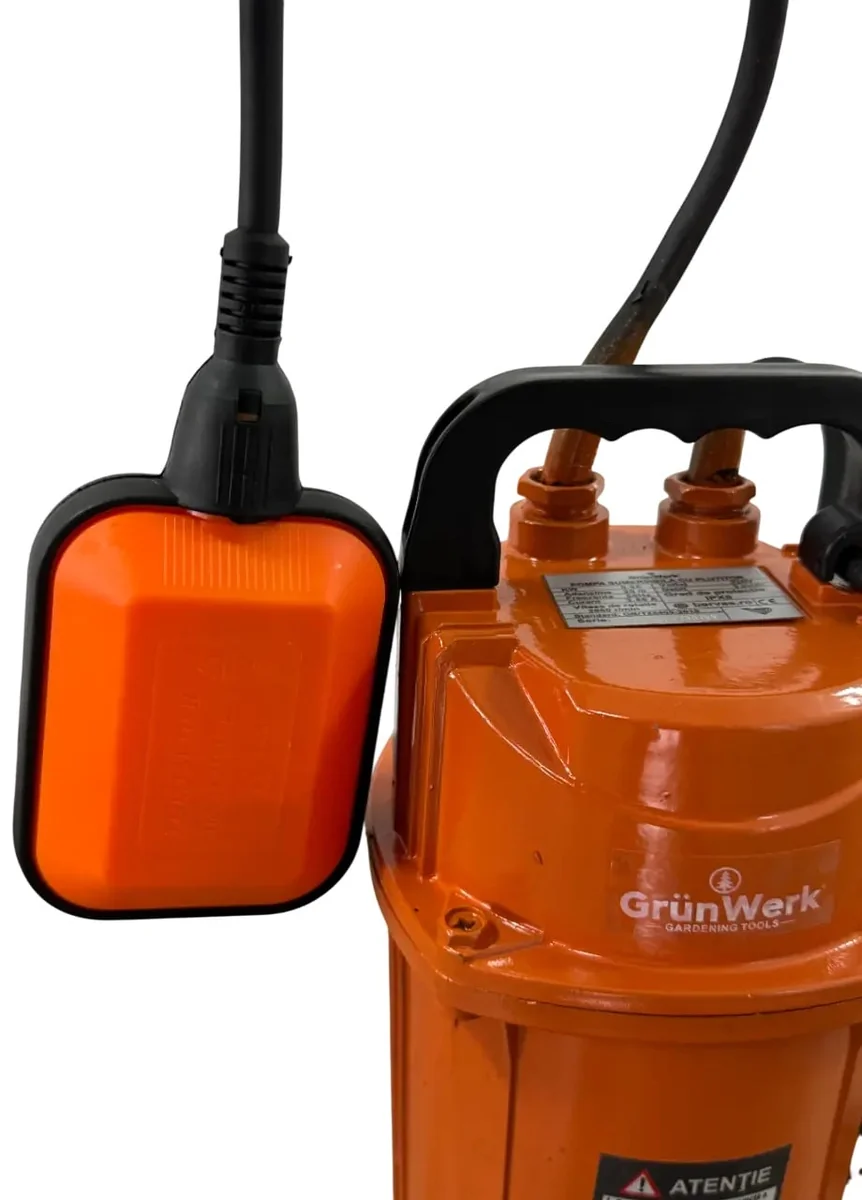 Pompa Submersibilă Apă Curată GrunWERK GW GW7173, 550W, Hmax 20M, Cu Plutitor Automat, Cablu 4M, Pentru Puti și Irigații