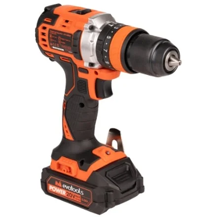 Masina De Insurubat Cu Percutie Brushless Evotools 683869, Kit Max 20V, 2 Acumulatori 2Ah, Incarcator Rapid, Cuplu 50Nm, 2 Viteze, Mandrina Metalica 13mm