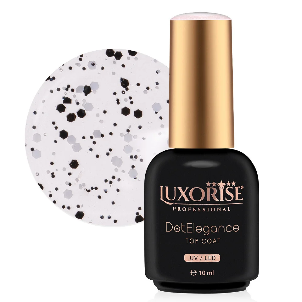 Top Coat LUXORISE - Dot Elegance, Purity &amp; Pitch 10ml