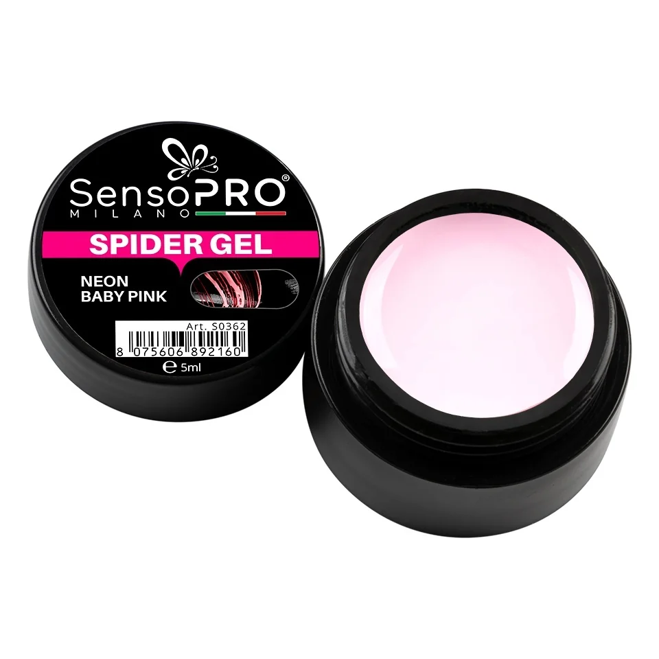 Spider Gel SensoPRO Neon Baby-Pink, 5 ml