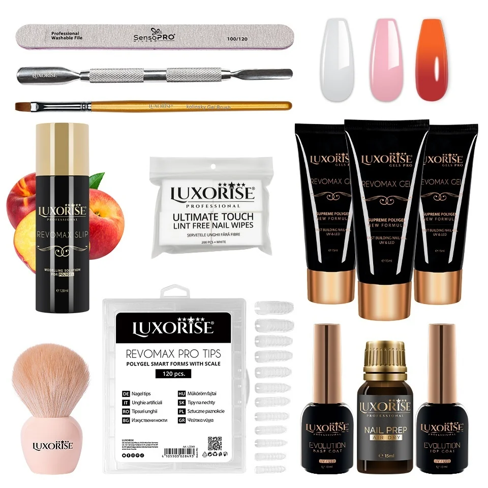 Kit Polygel REVOMAX LUXORISE Easy Sculpt + CADOU