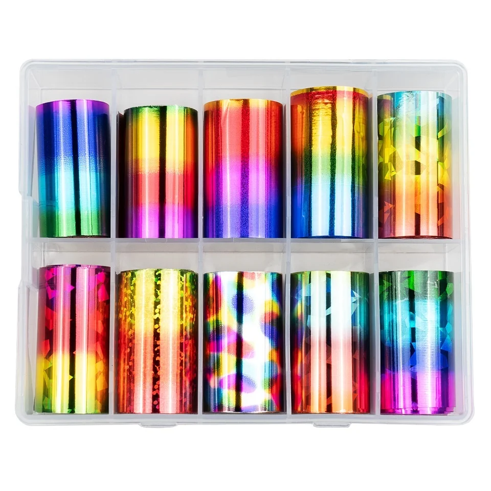 Set Folii Transfer LUXORISE #36 Rainbow, 10 buc