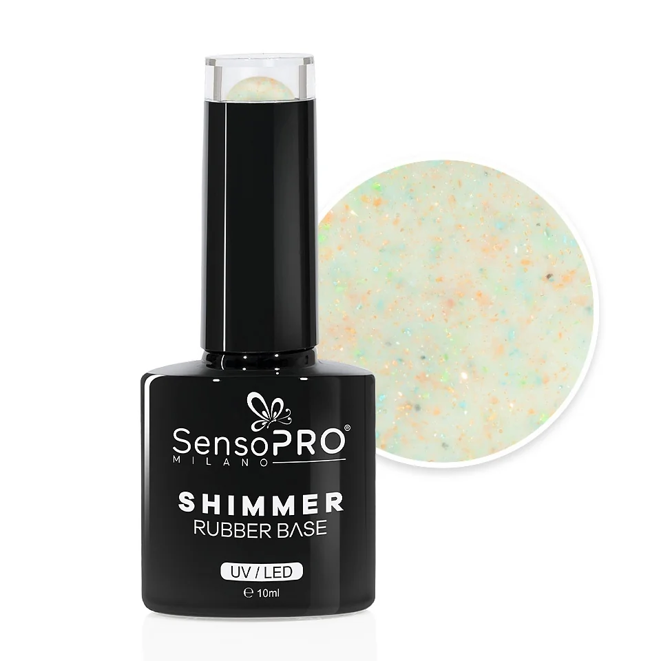 Shimmer Rubber Base SensoPRO Milano - #39 Sprinkled Spectacle, 10ml