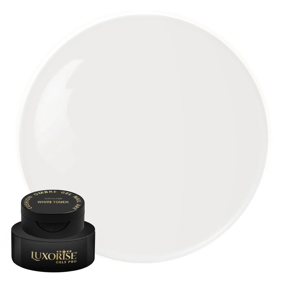 Gel UV Nail Art Babyboomer LUXORISE Cushion Ombre Velvet - White Touch, 2ml