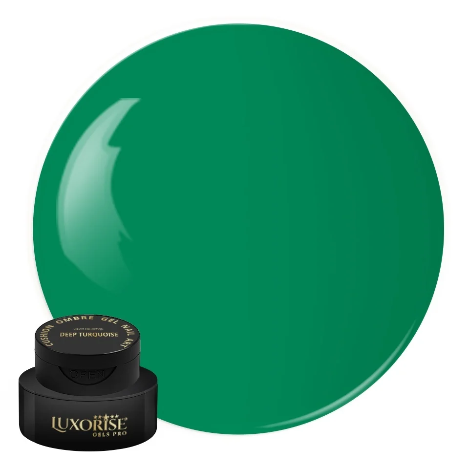 Gel UV Nail Art Babyboomer LUXORISE Cushion Ombre Velvet - Deep Turquoise, 2ml