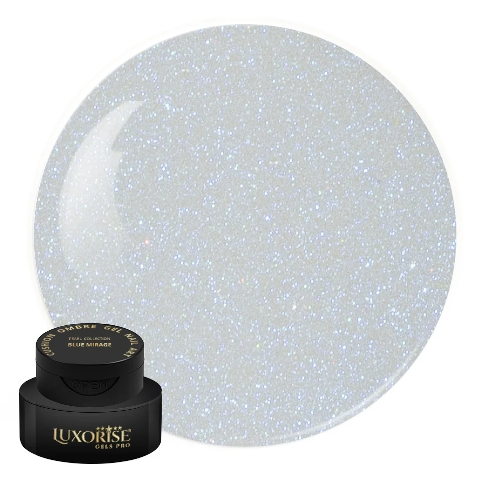 Gel UV Nail Art Babyboomer LUXORISE Cushion Ombre Pearl - Blue Mirage, 2ml