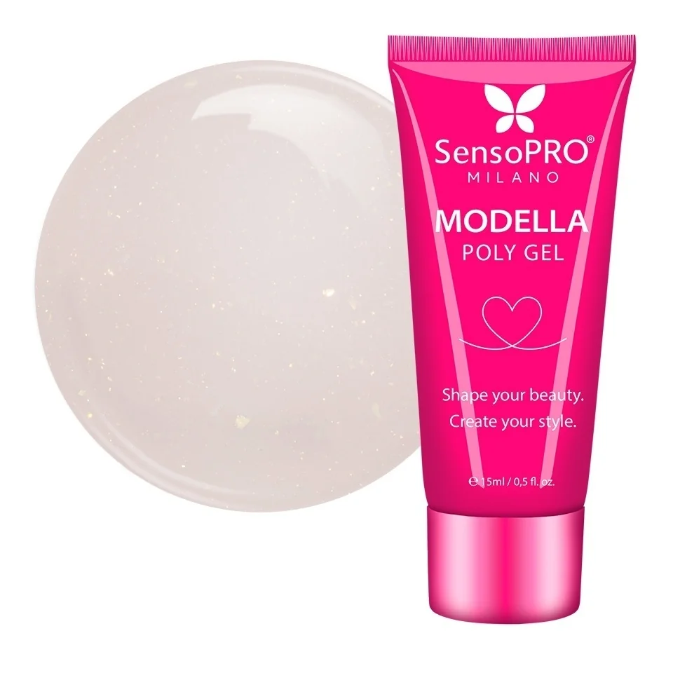 Polygel MODELLA SensoPRO Milano - Nude Mirage, 15ml